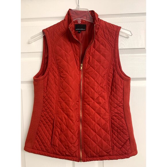 Cynthia Rowle Jackets & Blazers - Cynthia Rowle Puffer Vest Size L Red Knit Sides